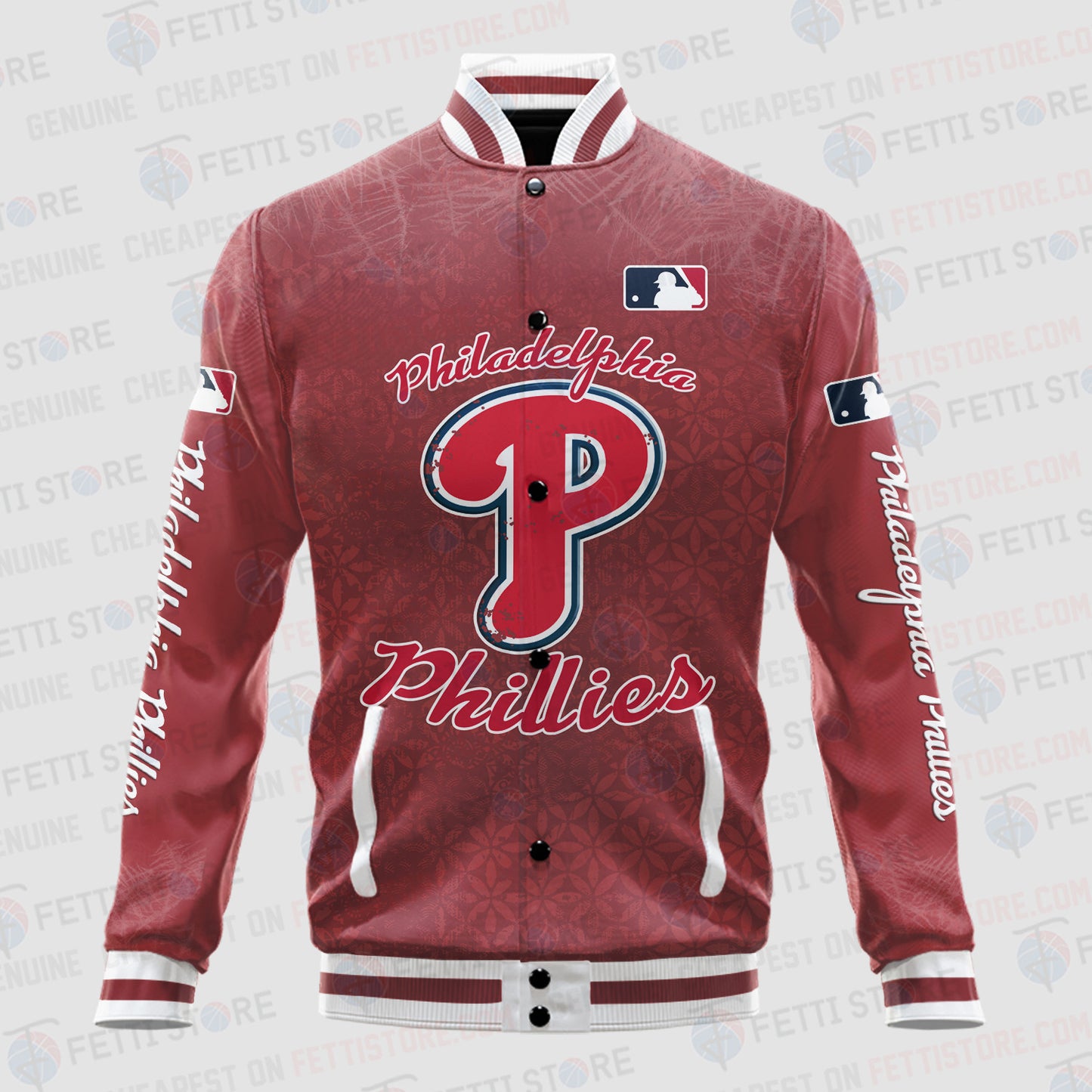 Philadelphia Phillies - Major League Baseball AOP Varsity Jacket V8 - All-Over-Printed Jacket