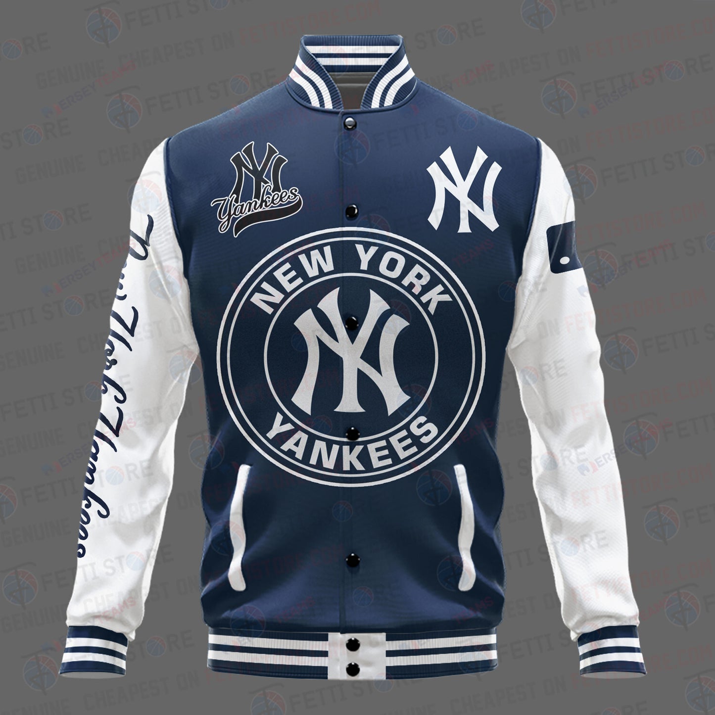 New York Yankees Major League Baseball AOP Varsity Jacket STM - All-Over-Printed Jacket