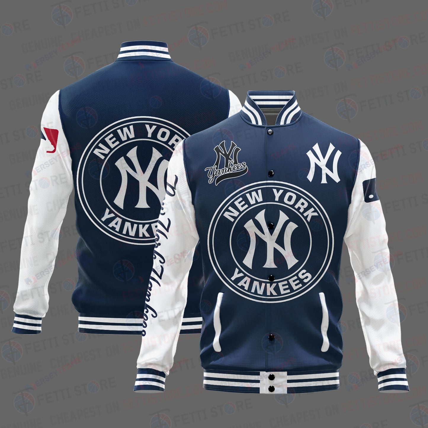 New York Yankees Major League Baseball AOP Varsity Jacket STM - All-Over-Printed Jacket
