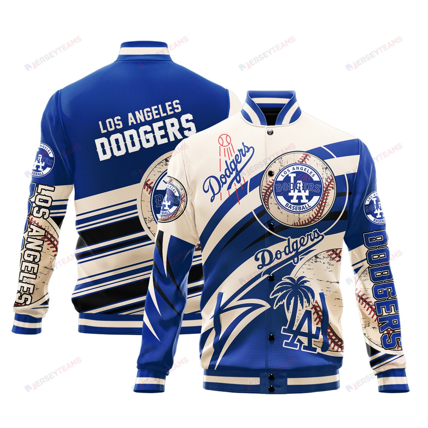 Los Angeles Dodgers - Major League Baseball AOP Varsity Jacket V9 - All-Over-Printed Jacket