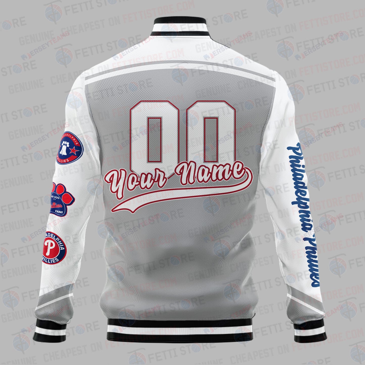 Philadelphia Phillies Major League Baseball AOP Varsity Jacket SH1 V2 - All-Over-Printed Jacket