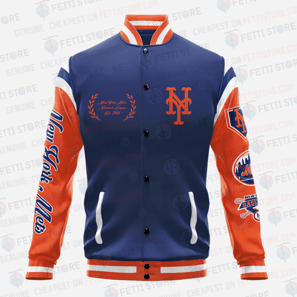 New York Mets Major League Baseball AOP Varsity Jacket SH1 V1 - All-Over-Printed Jacket
