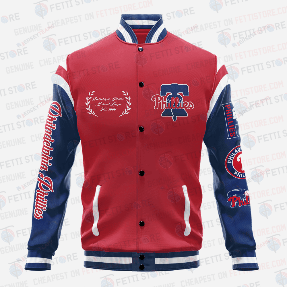 Philadelphia Phillies Major League Baseball AOP Varsity Jacket SH1 V1 - All-Over-Printed Jacket