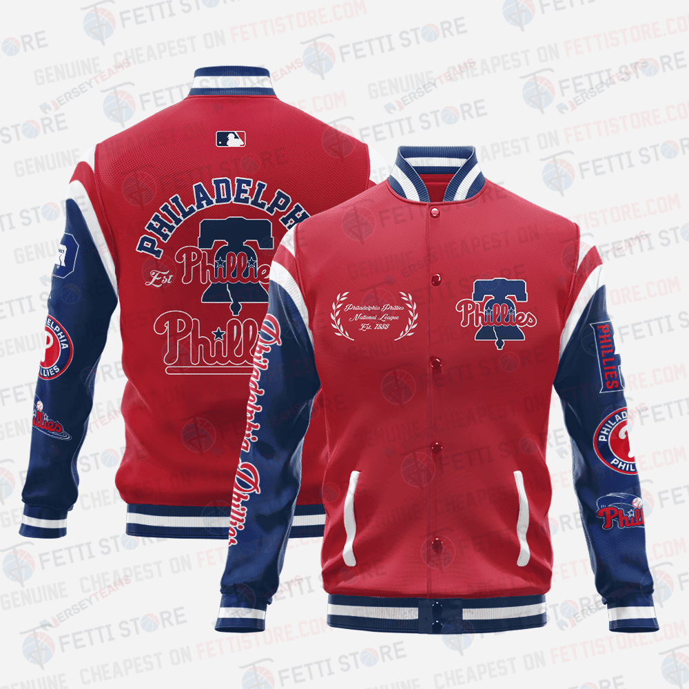 Philadelphia Phillies Major League Baseball AOP Varsity Jacket SH1 V1 - All-Over-Printed Jacket