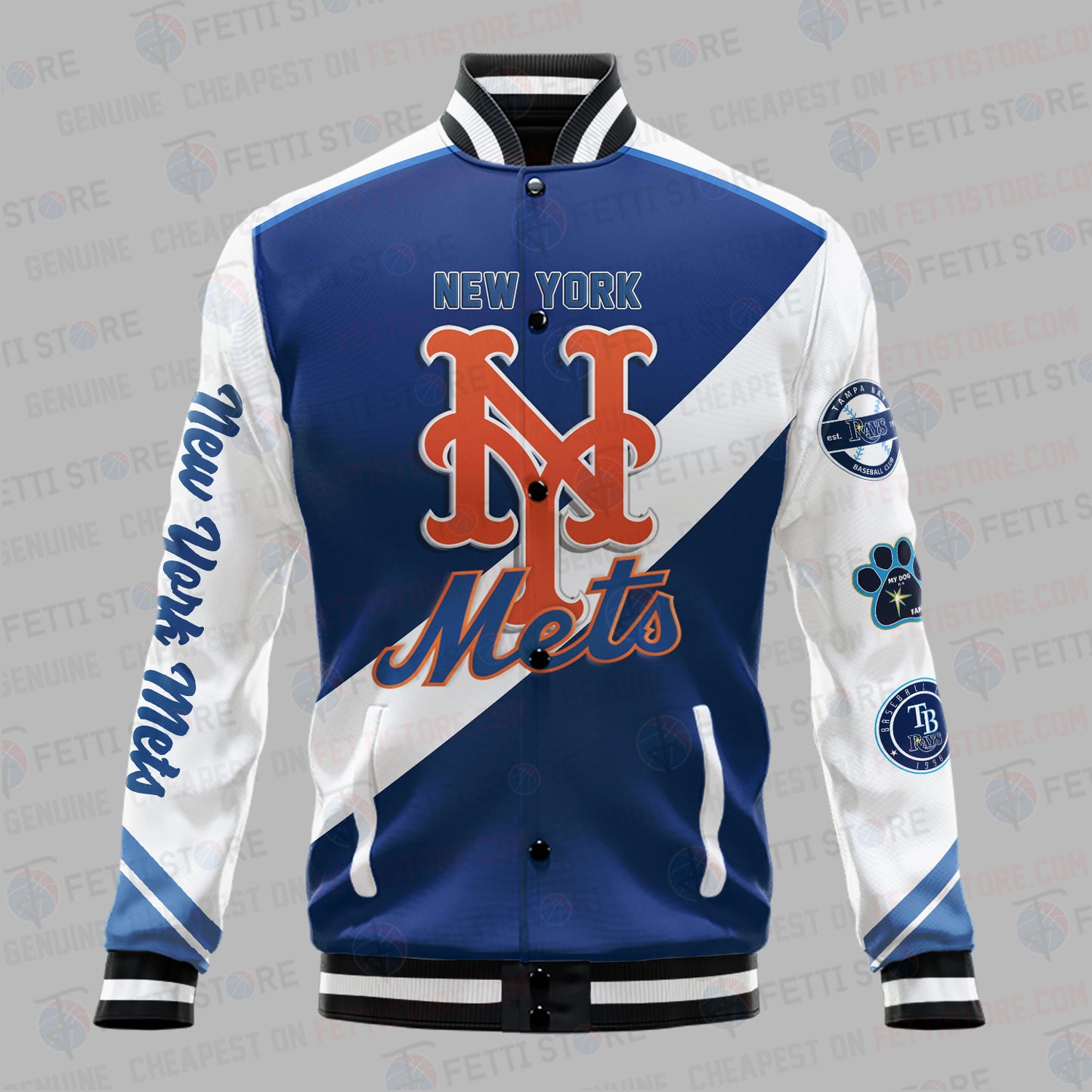 New York Mets Major League Baseball AOP Varsity Jacket SH1 V2 - All-Over-Printed Jacket