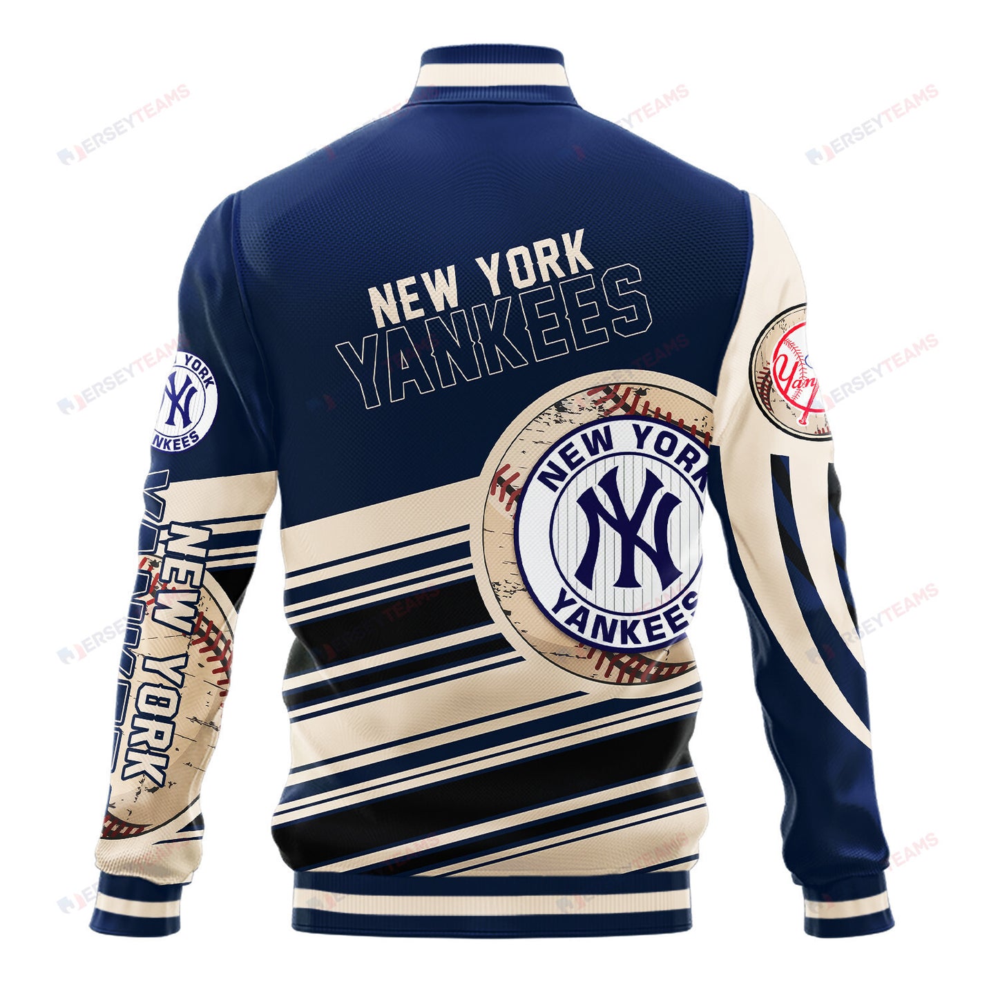 New York Yankees - Major League Baseball AOP Varsity Jacket V9 - All-Over-Printed Jacket