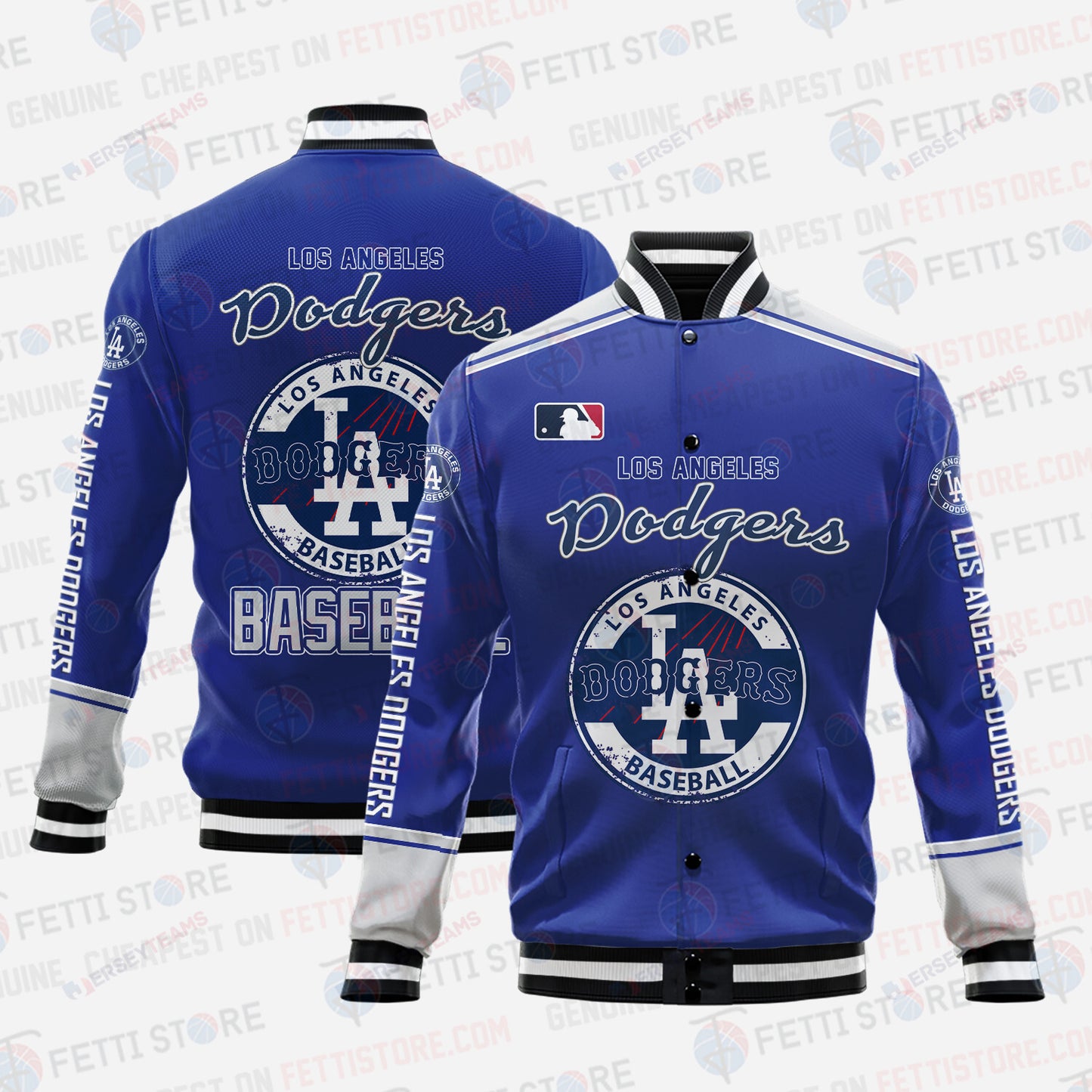 Los Angeles Dodgers - Major League Baseball AOP Varsity Jacket V5 - All-Over-Printed Jacket