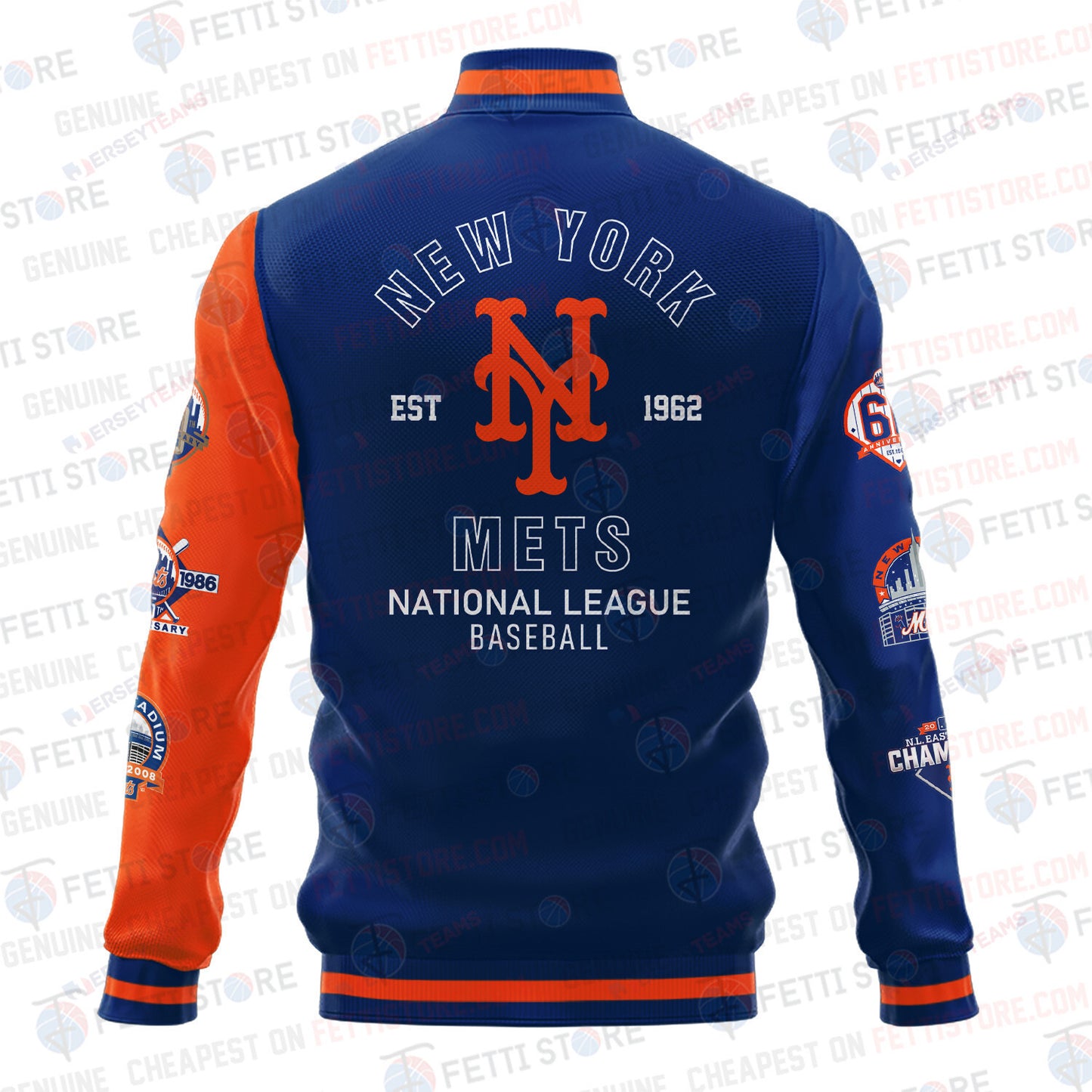 New York Mets American League Baseball Varsity Jacket SH1 - All-Over-Printed Jacket