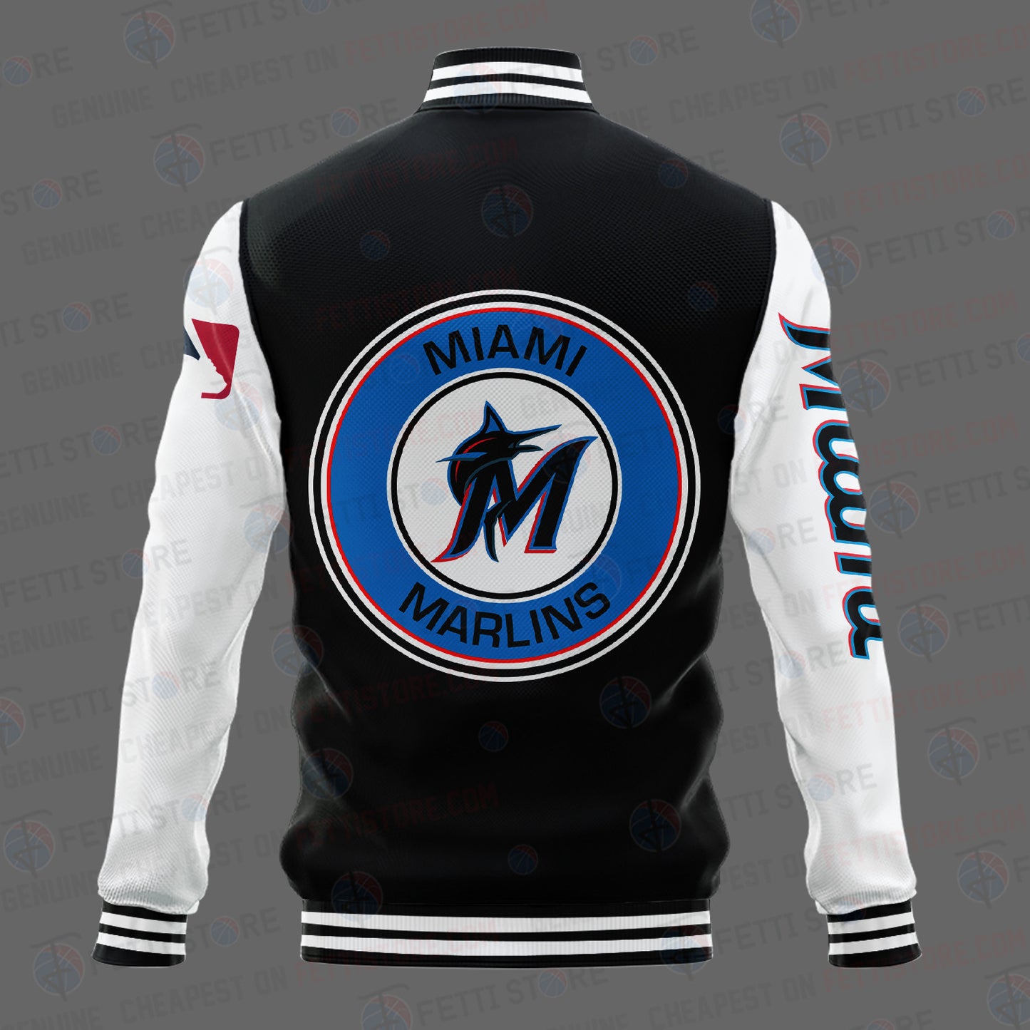 Miami Marlins Major League Baseball AOP Varsity Jacket STM - All-Over-Printed Jacket