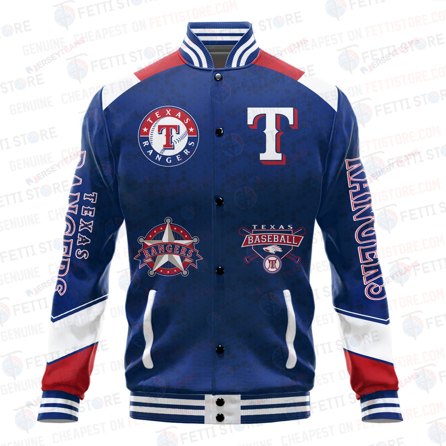 Texas Rangers American League Baseball Varsity Jacket SH1 V2 - All-Over-Printed Jacket