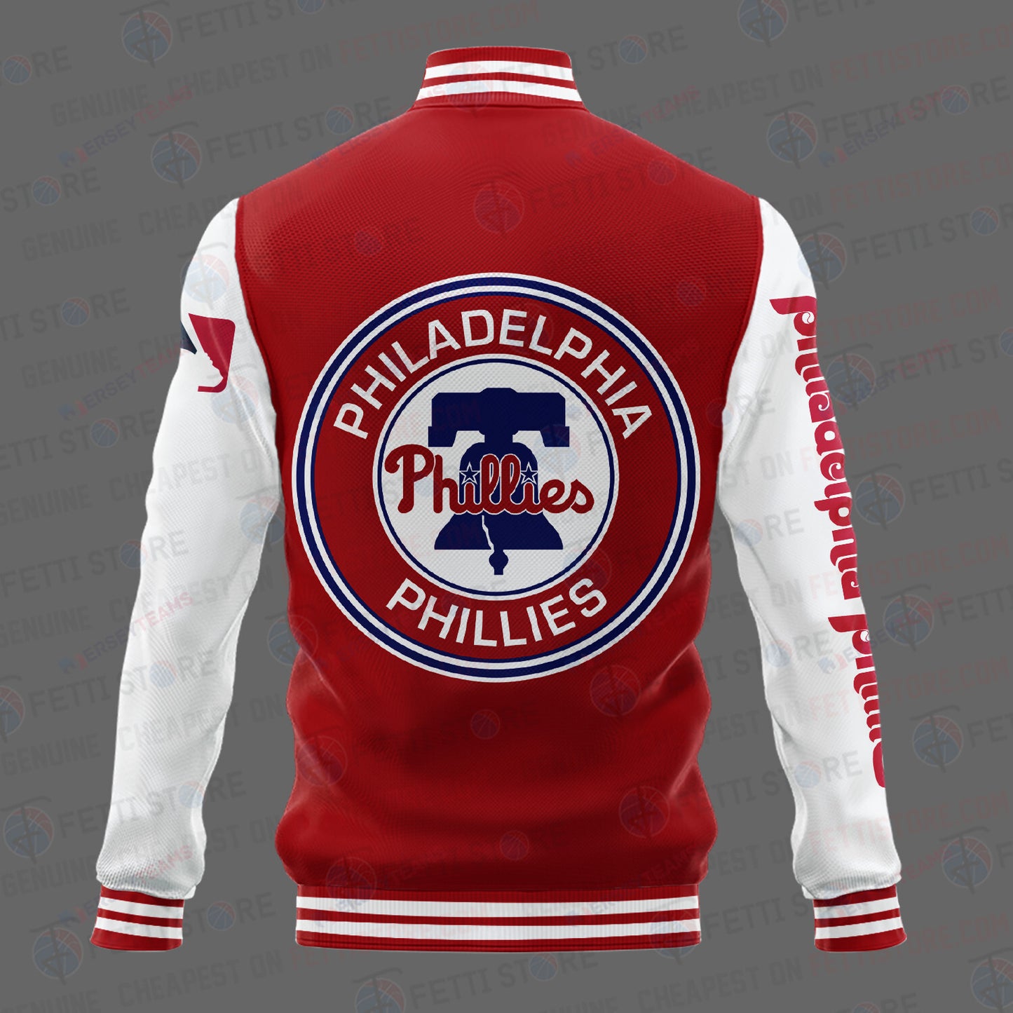 Philadelphia Phillies Major League Baseball AOP Varsity Jacket STM - All-Over-Printed Jacket