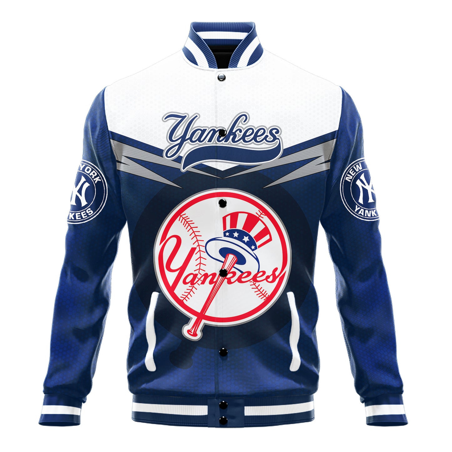 New York Yankees - Major League Baseball AOP Varsity Jacket V7 - All-Over-Printed Jacket