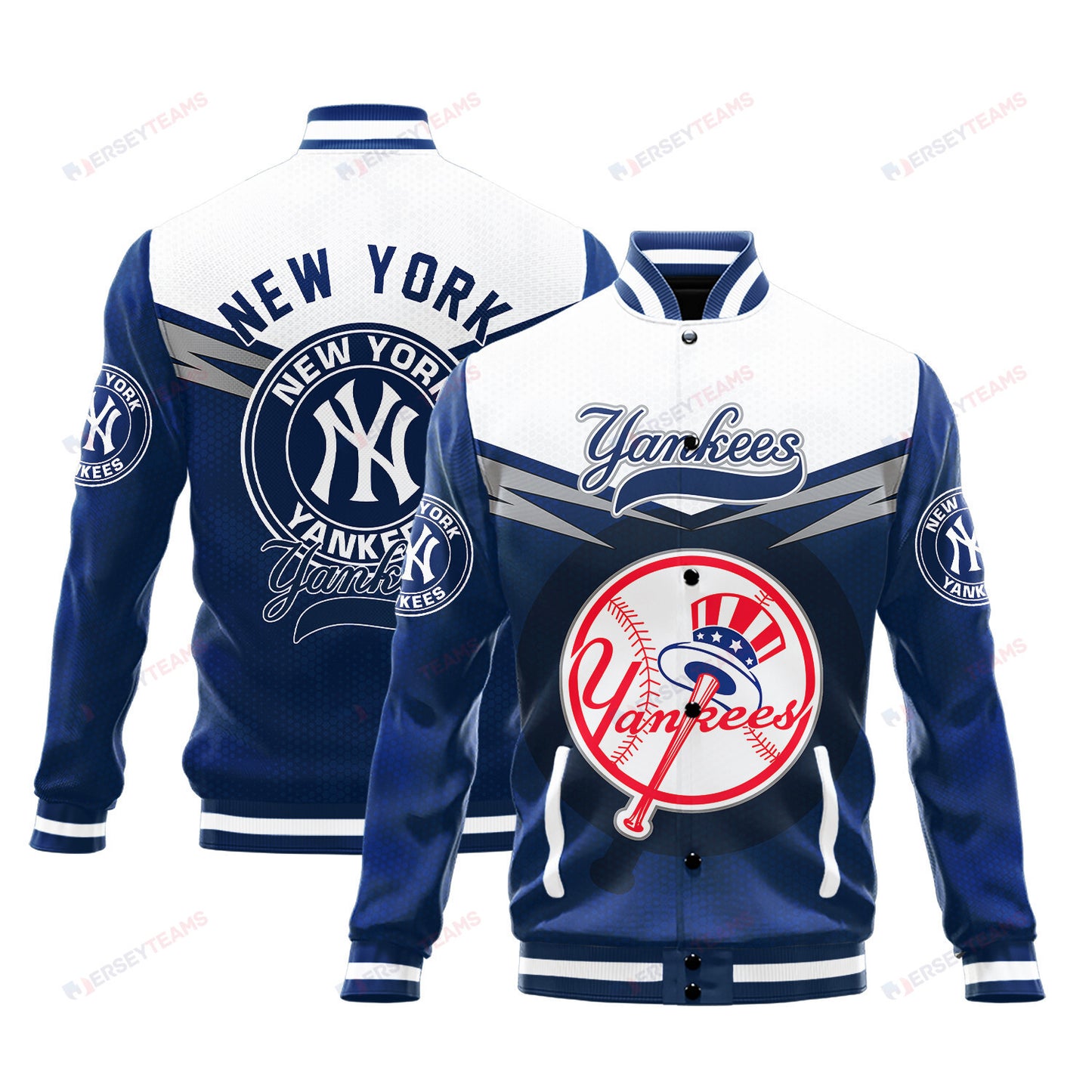 New York Yankees - Major League Baseball AOP Varsity Jacket V7 - All-Over-Printed Jacket