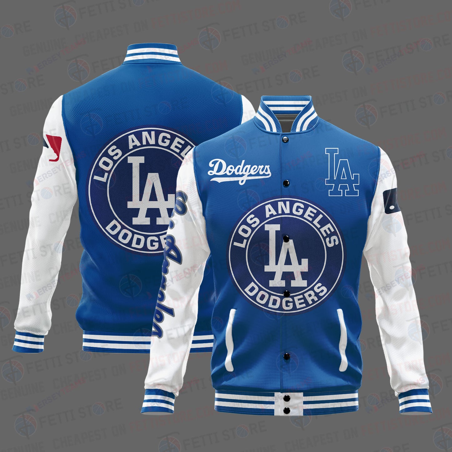 Los Angeles Dodgers Major League Baseball AOP Varsity Jacket STM - All-Over-Printed Jacket