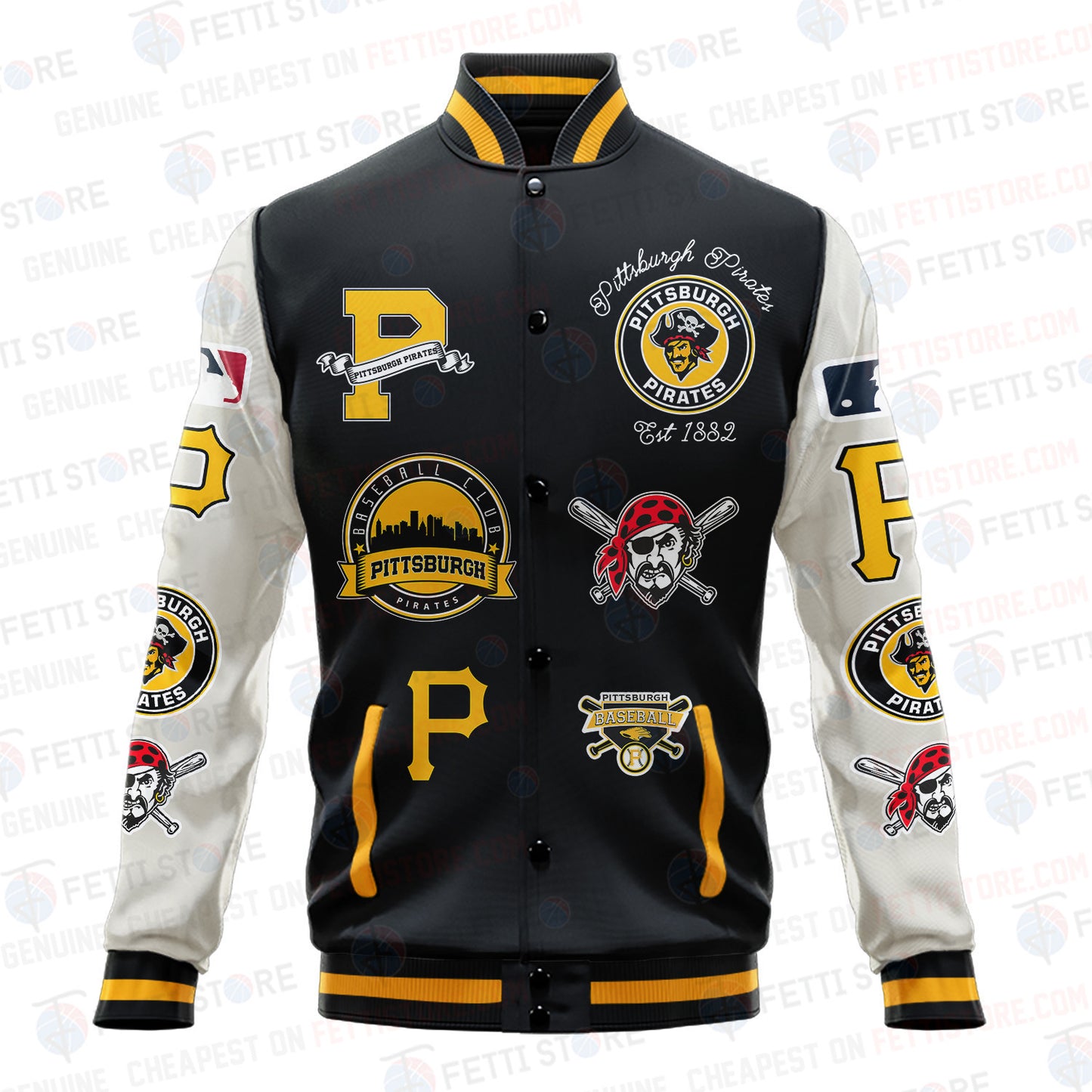 Pittsburgh Pirates - Major League Baseball AOP Varsity Jacket V2 - All-Over-Printed Jacket