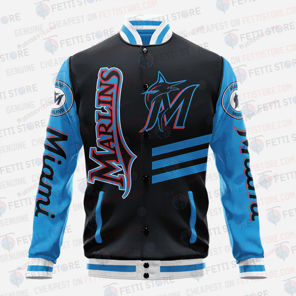 Miami Marlins Major League Baseball AOP Varsity Jacket - All-Over-Printed Jacket