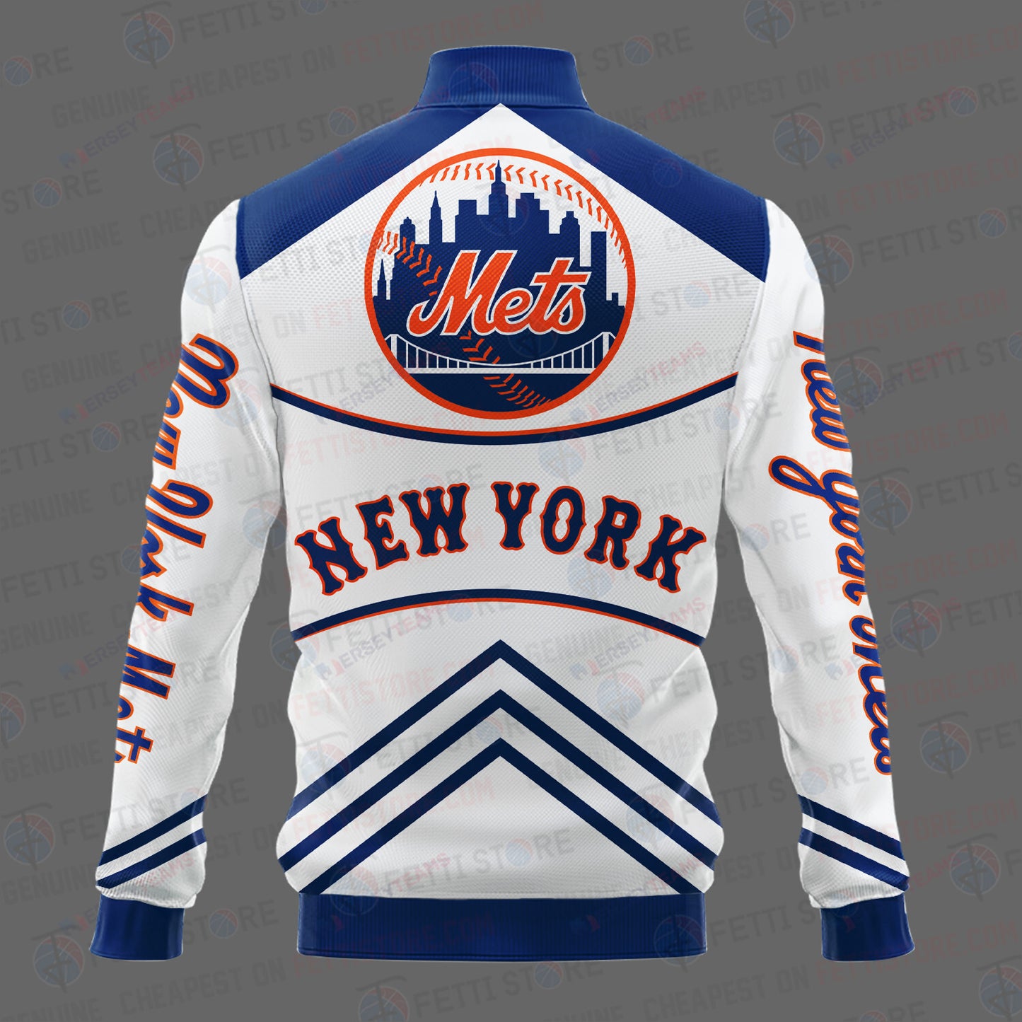New York Mets - Major League Baseball AOP Varsity Jacket V4 - All-Over-Printed Jacket