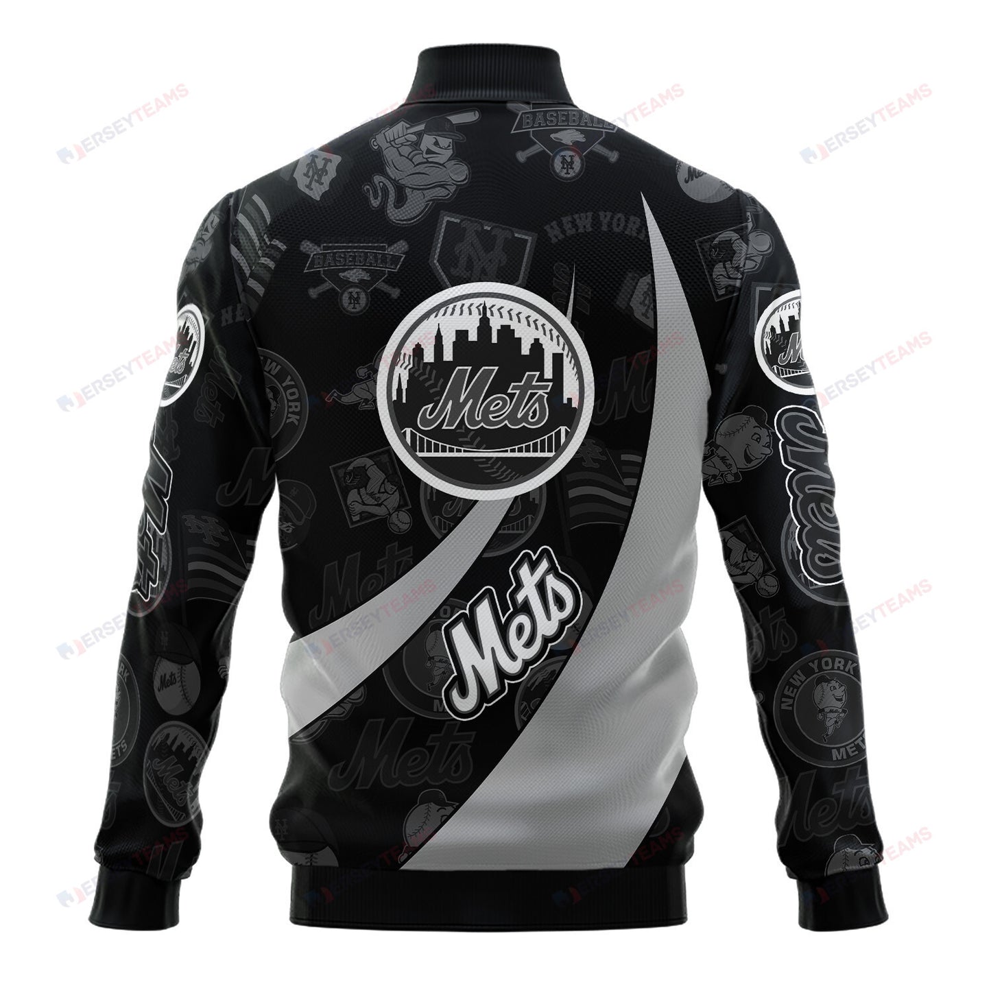 New York Mets - Major League Baseball AOP Varsity Jacket V3 - All-Over-Printed Jacket