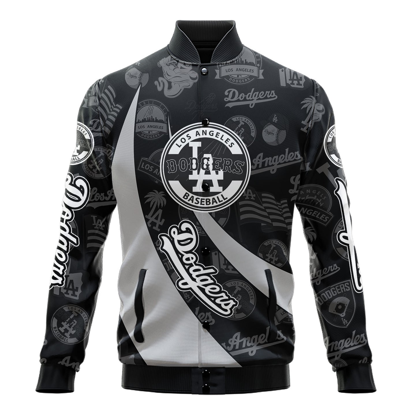 Los Angeles Dodgers - Major League Baseball AOP Varsity Jacket V3 - All-Over-Printed Jacket