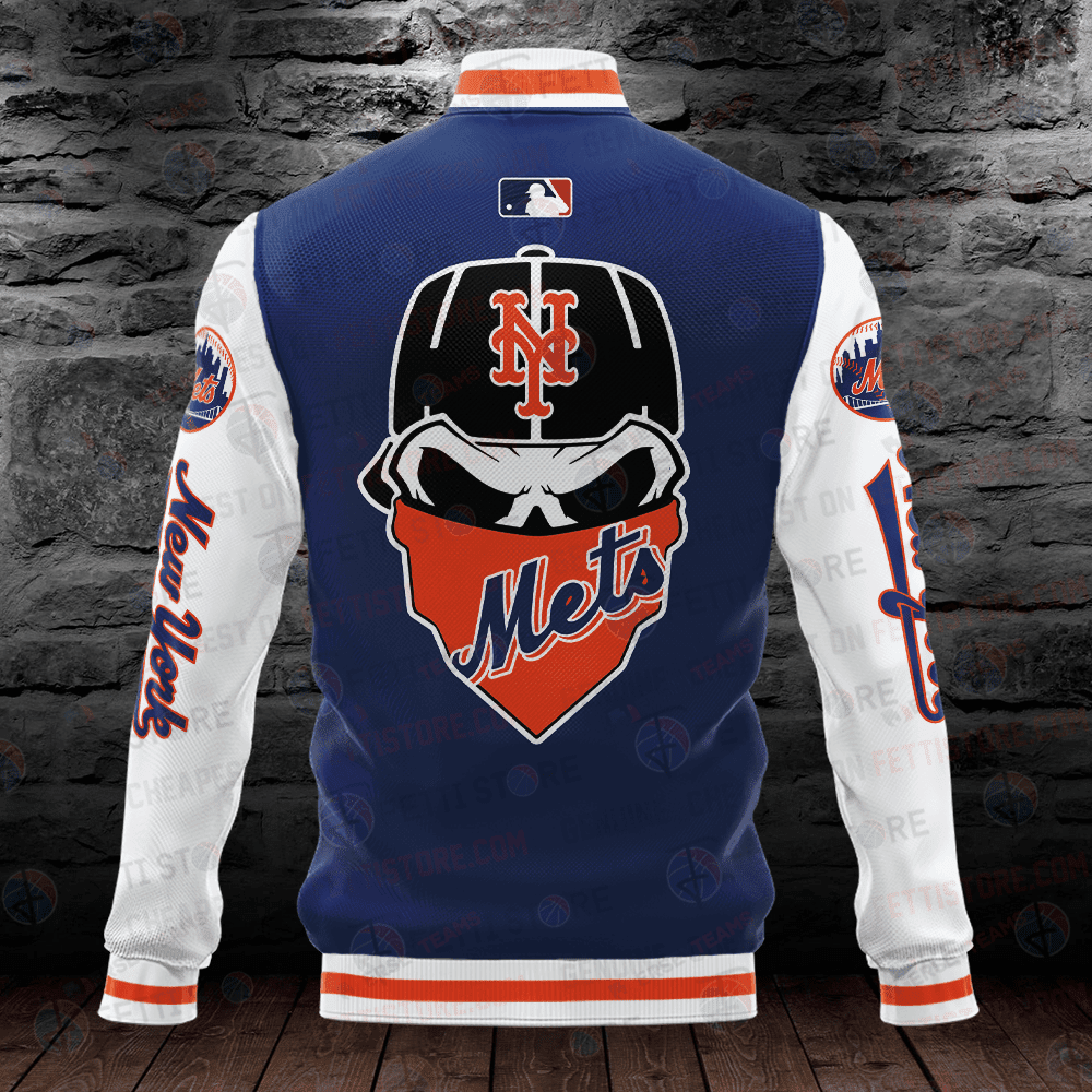New York Mets Major League Baseball AOP Varsity Jacket - All-Over-Printed Jacket