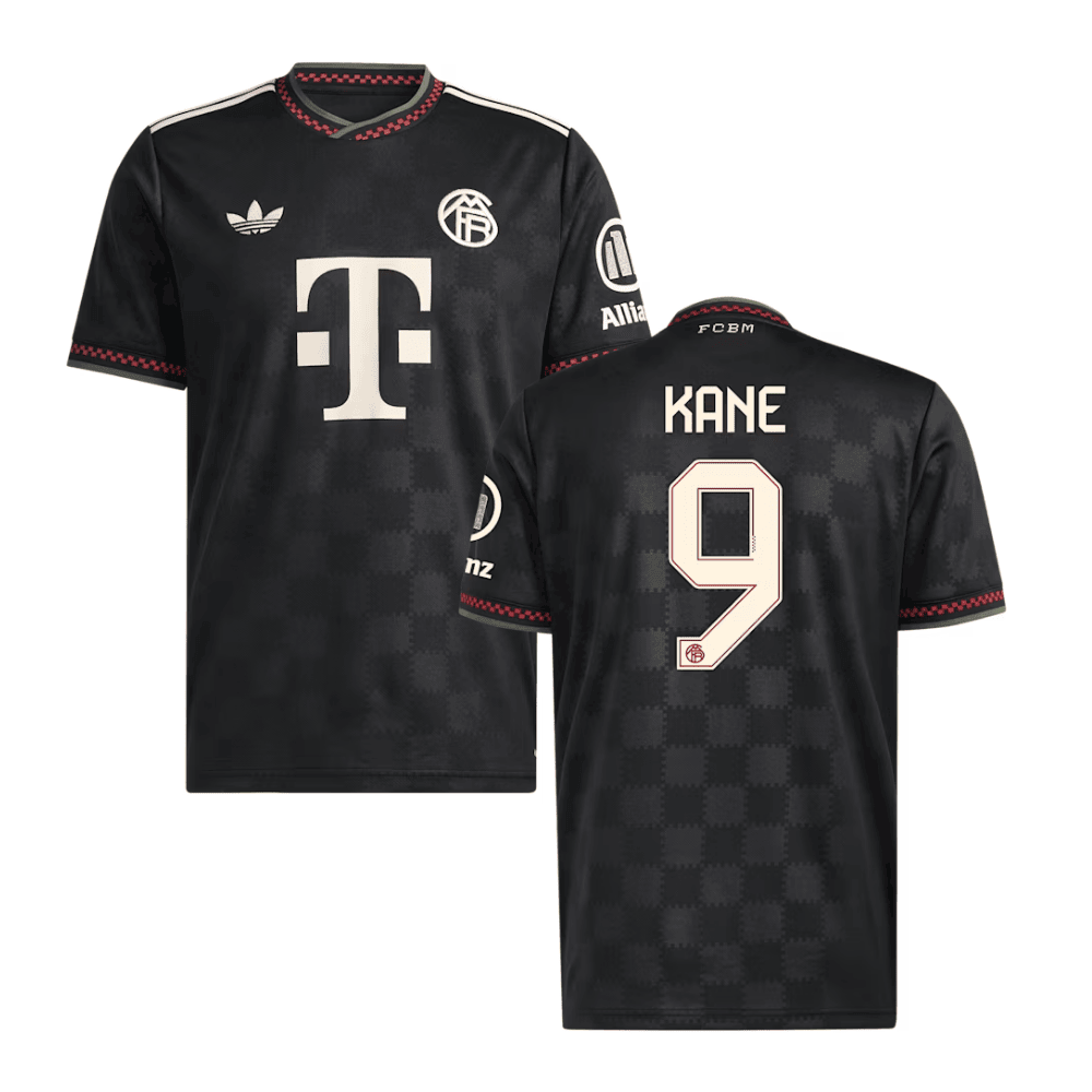 Harry Kane 9 Bayern Munich 2025/26 Third Men Jersey - Black