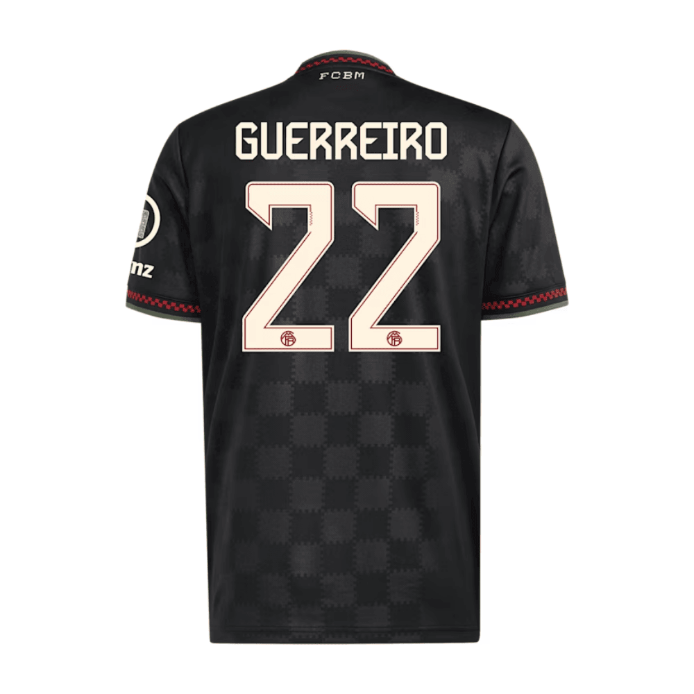 Raphaël Guerreiro 22 Bayern Munich 2025/26 Third Men Jersey - Black
