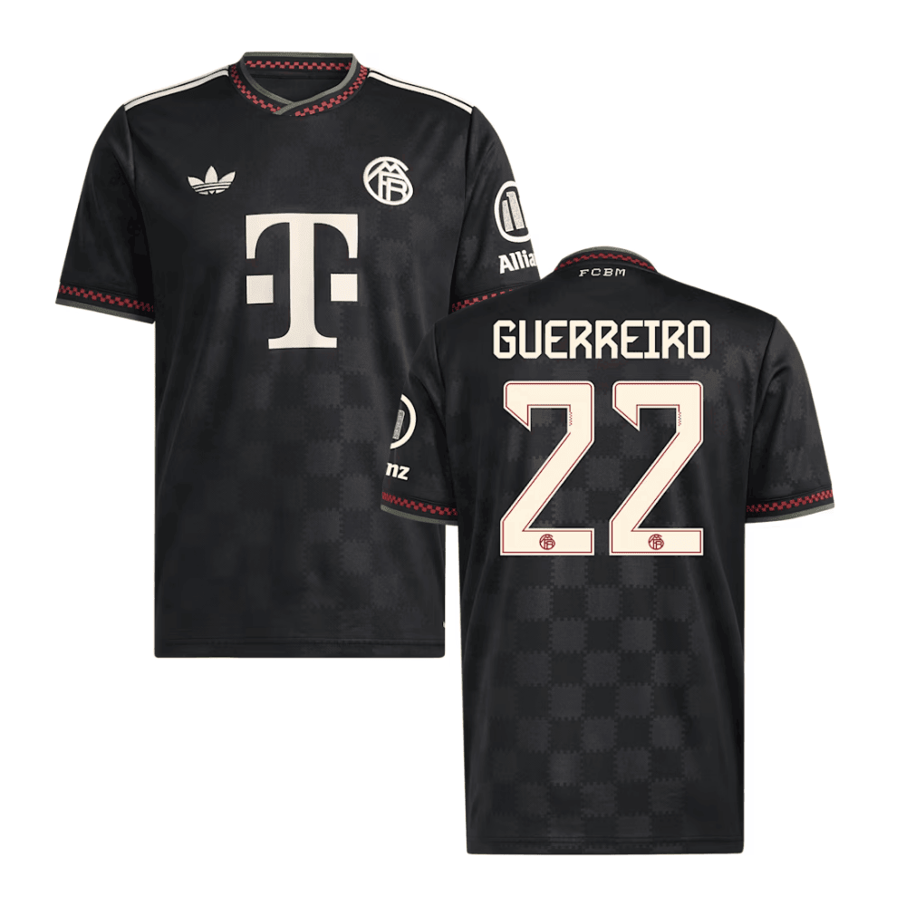 Raphaël Guerreiro 22 Bayern Munich 2025/26 Third Men Jersey - Black