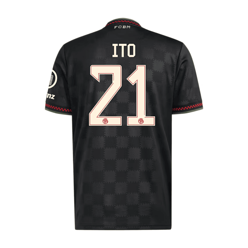 Hiroki Itō 21 Bayern Munich 2025/26 Third Men Jersey - Black