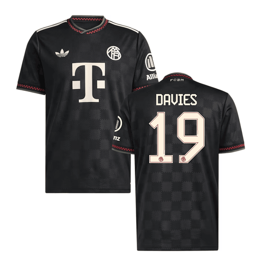Alphonso Davies 19 Bayern Munich 2025/26 Third Men Jersey - Black