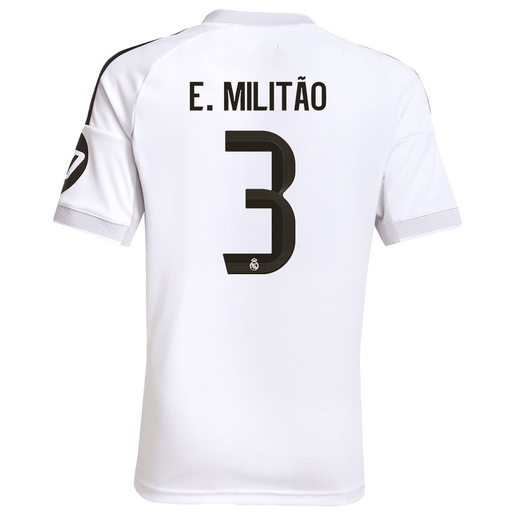Éder Gabriel Militão 3 Real Madrid 25/26 Home YOUTH Jersey - White