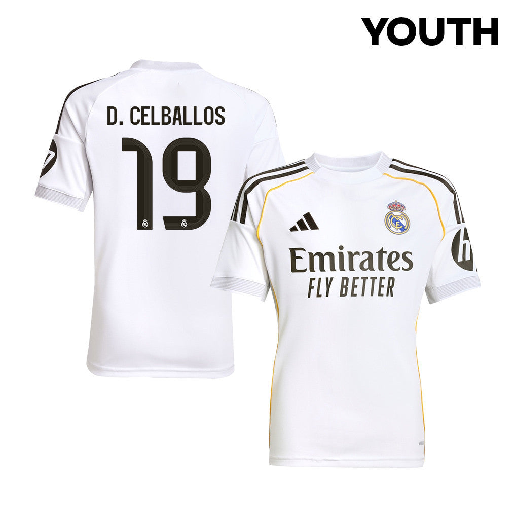 Dani Ceballos 19 Real Madrid 25/26 Home YOUTH Jersey - White