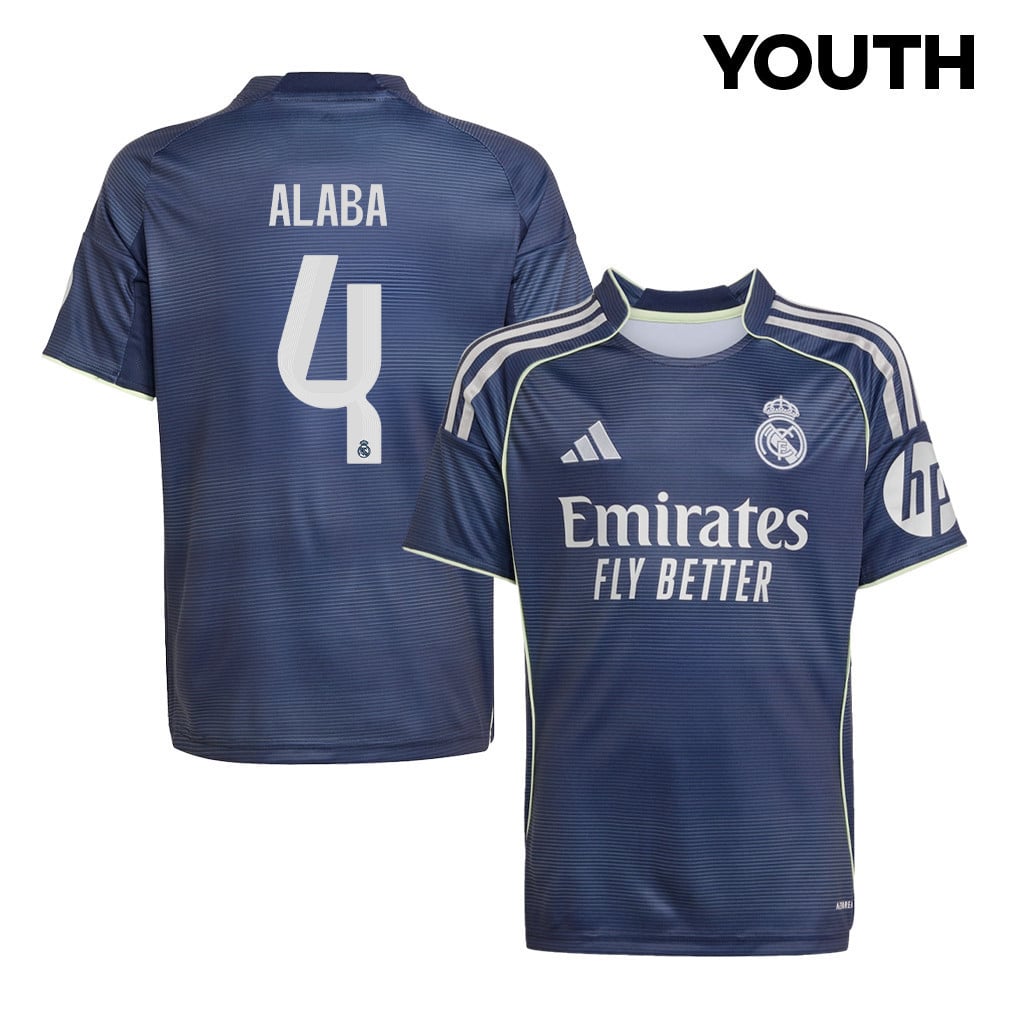 David Alaba 4 Real Madrid 25/26 Away YOUTH Jersey - Legend Ink