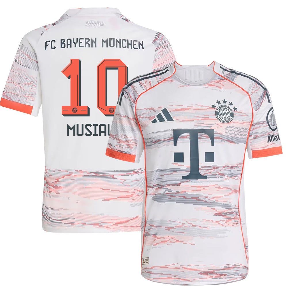 Jamal Musiala 10 Bayern Munich 25/26 Away YOUTH Jersey - White