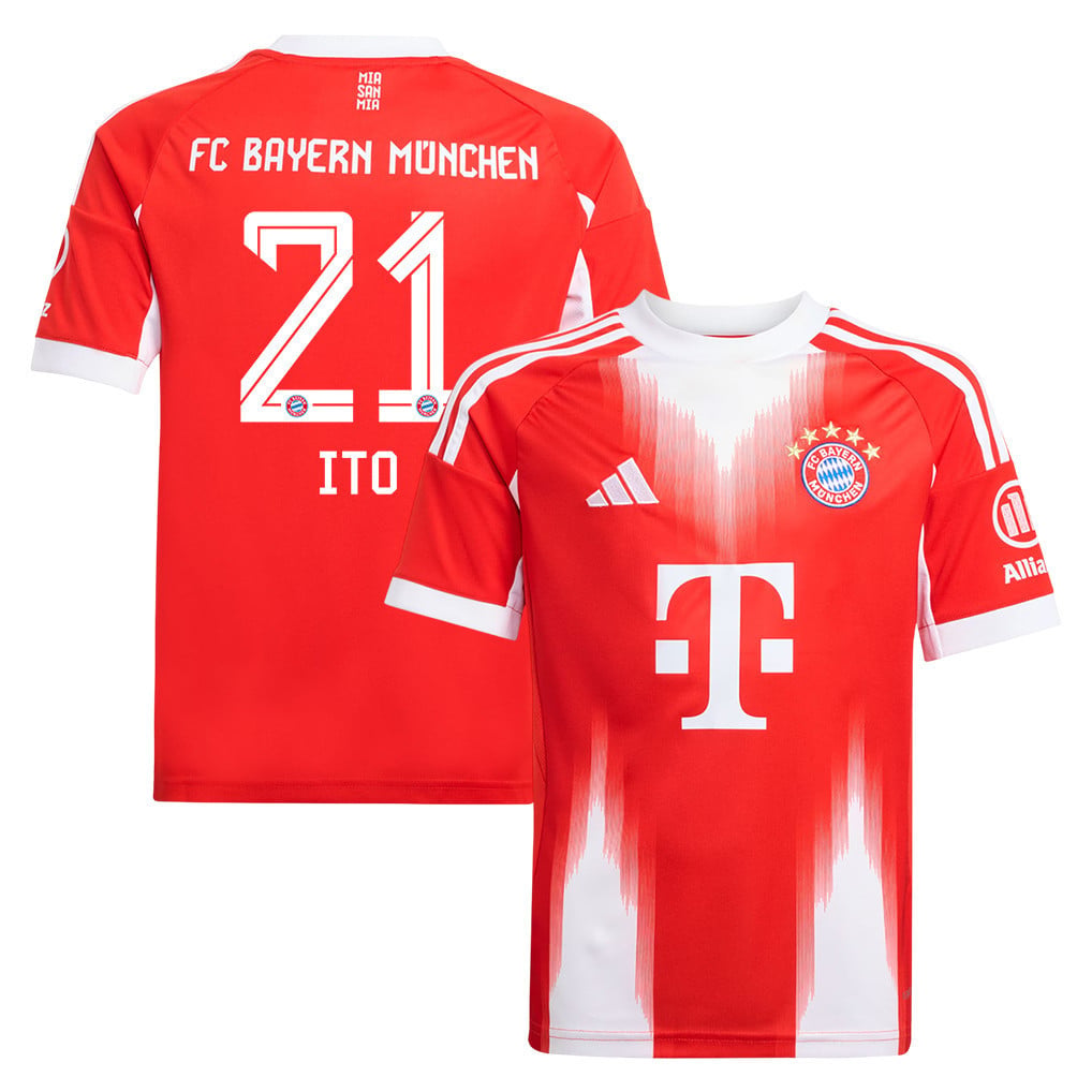 Hiroki Ito 21 Bayern Munich 25/26 Home YOUTH Jersey - Red