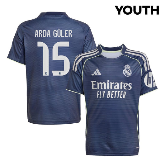Arda Güler 15 Real Madrid 25/26 Away YOUTH Jersey - Legend Ink