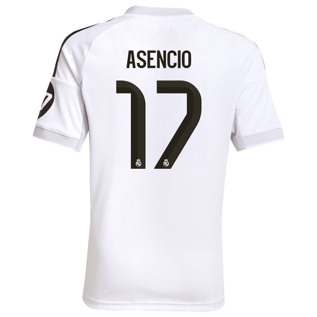 Raúl Asencio 17 Real Madrid 25/26 Home YOUTH Jersey - White