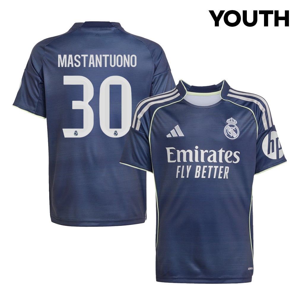 Franco Mastantuono 30 Real Madrid 25/26 Away YOUTH Jersey - Legend Ink