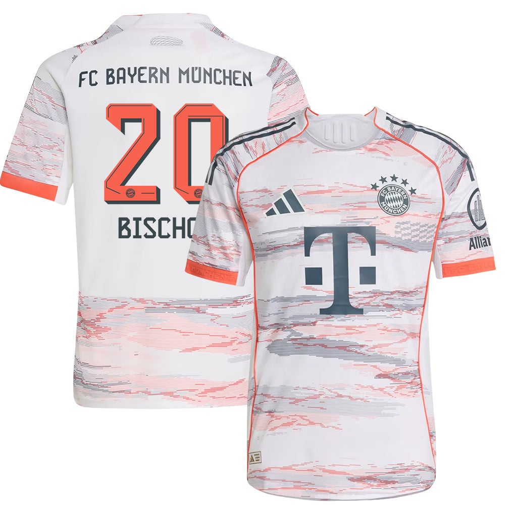 Tom Bischof 20 Bayern Munich 25/26 Away YOUTH Jersey - White