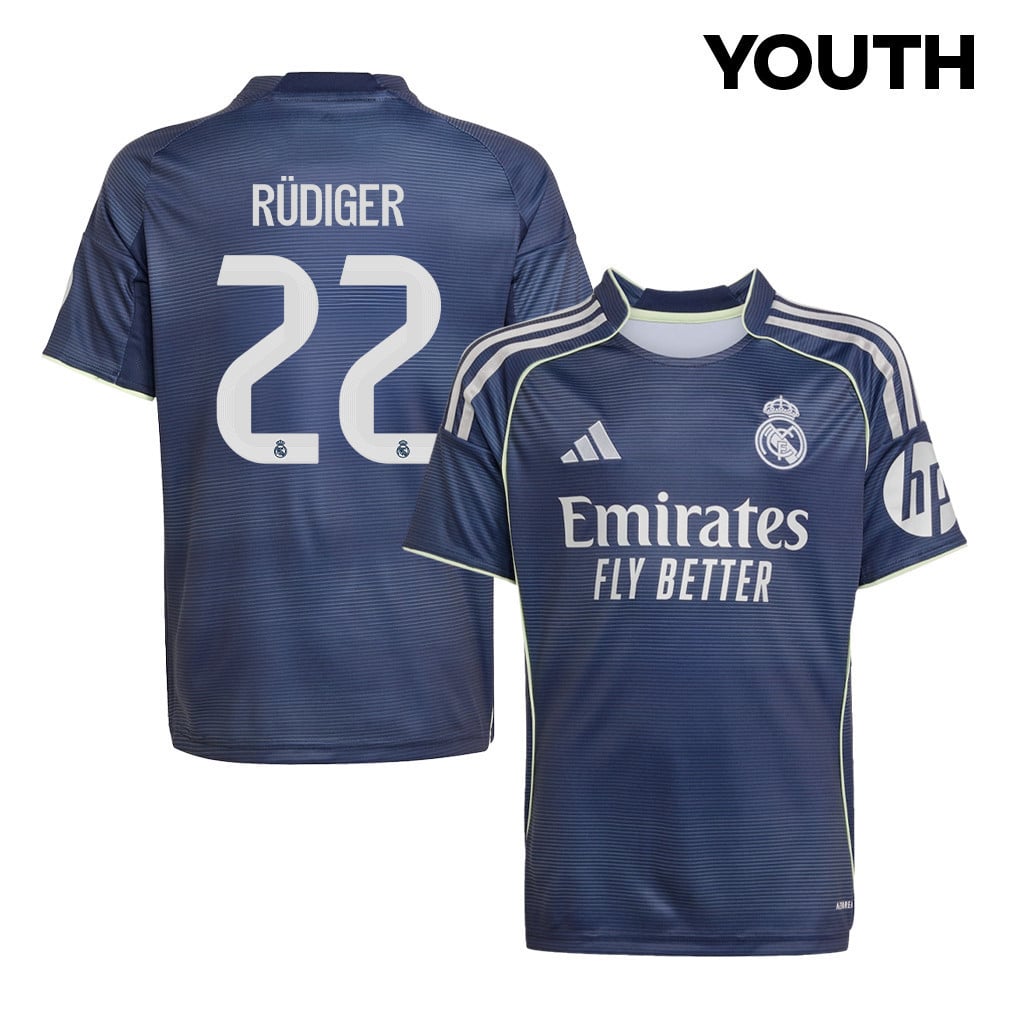 Antonio Rüdiger 22 Real Madrid 25/26 Away YOUTH Jersey - Legend Ink