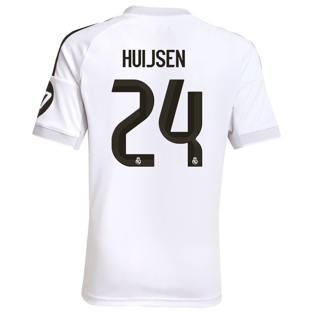 Dean Huijsen 24 Real Madrid 25/26 Home YOUTH Jersey - White