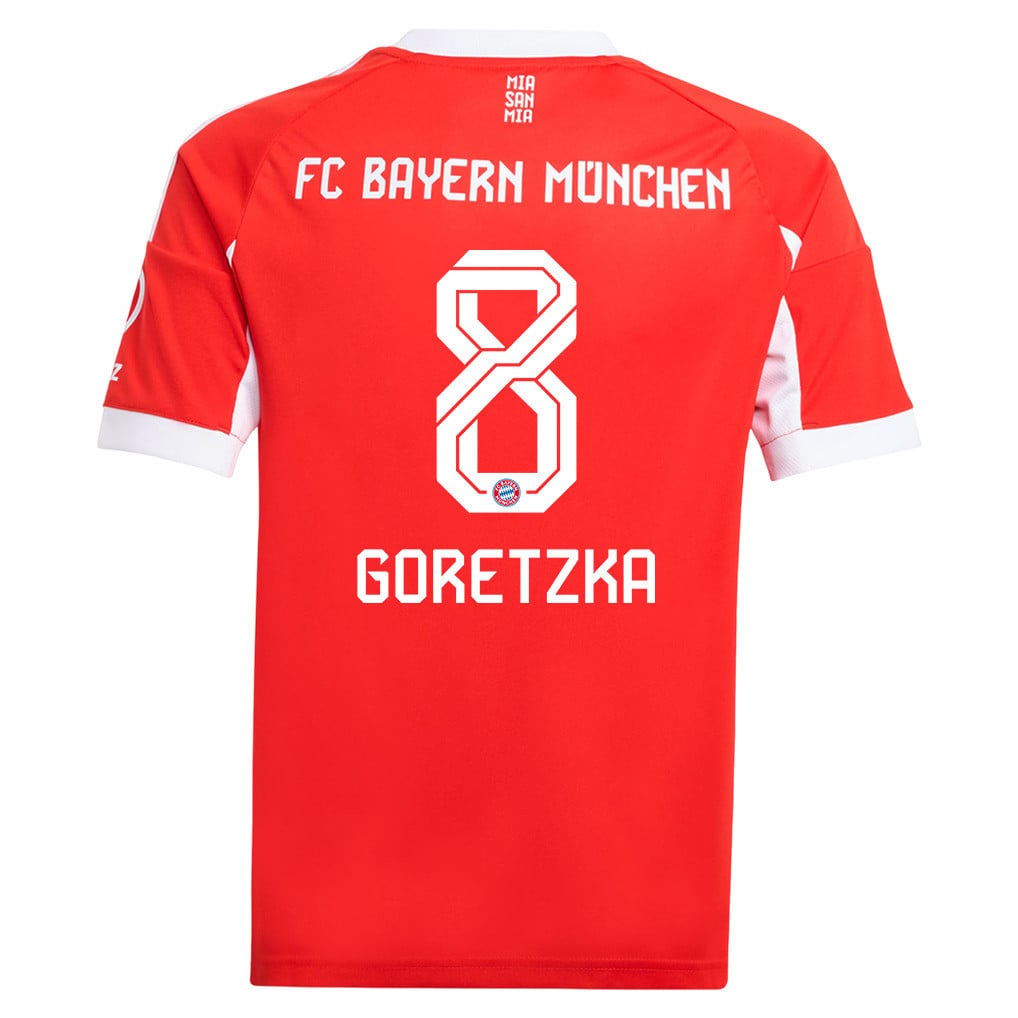 Leon Goretzka 8 Bayern Munich 25/26 Home YOUTH Jersey - Red