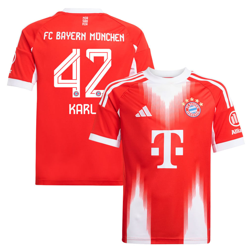Lennart Karl 42 Bayern Munich 25/26 Home YOUTH Jersey - Red