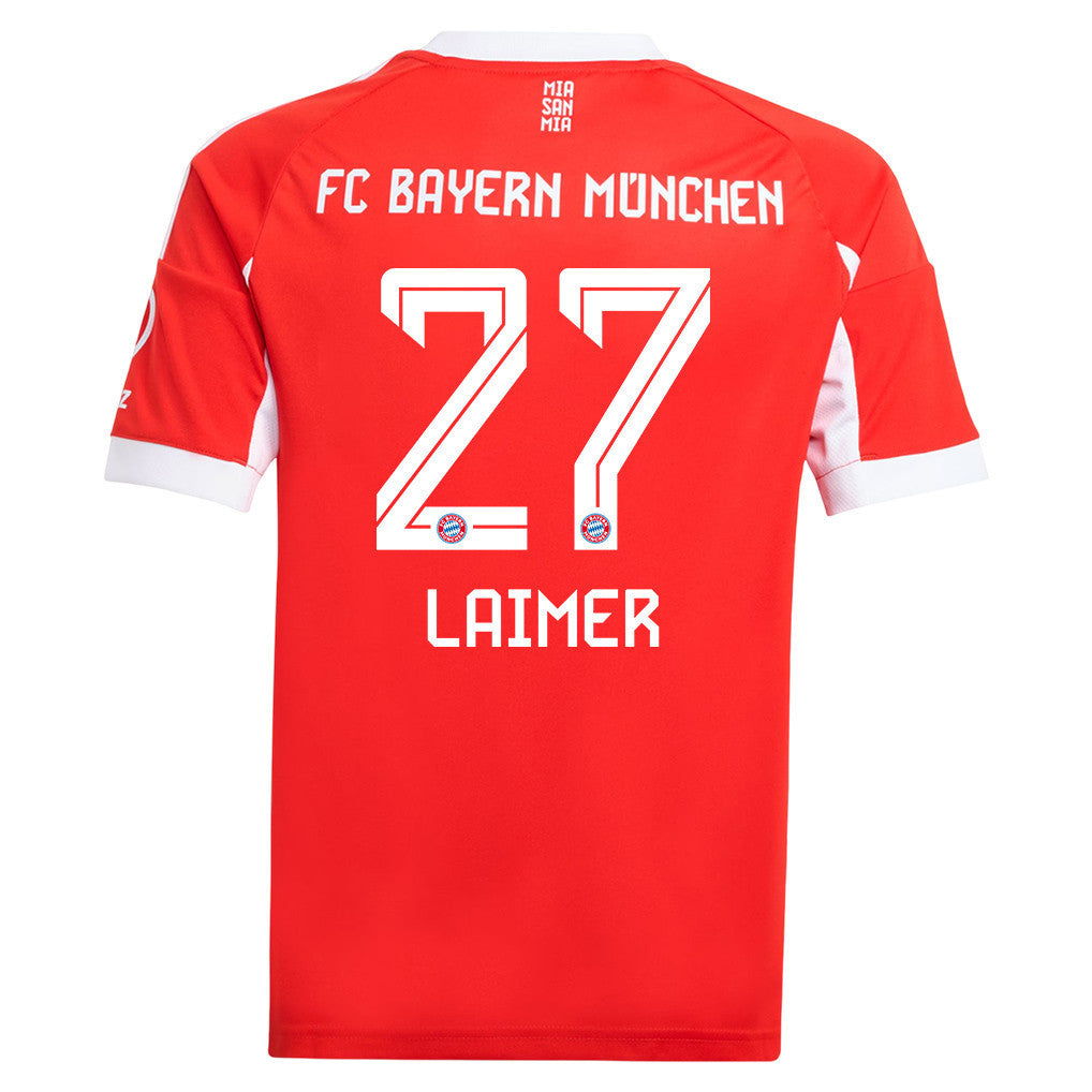 Konrad Laimer 27 Bayern Munich 25/26 Home YOUTH Jersey - Red