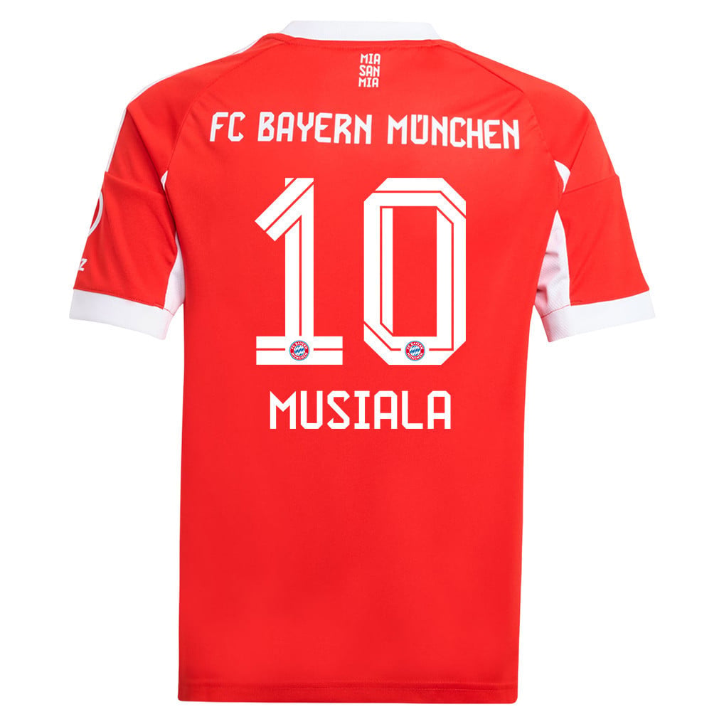 Jamal Musiala 10 Bayern Munich 25/26 Home YOUTH Jersey - Red