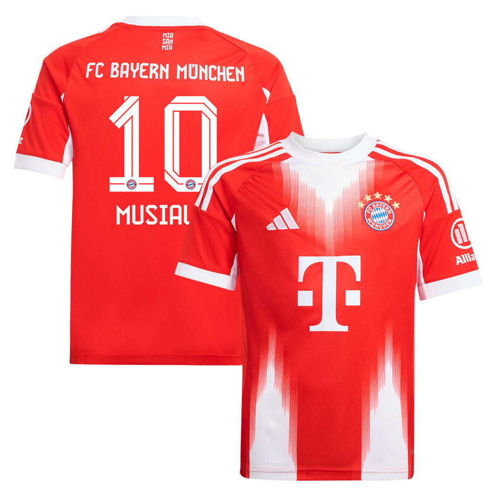 Jamal Musiala 10 Bayern Munich 25/26 Home YOUTH Jersey - Red