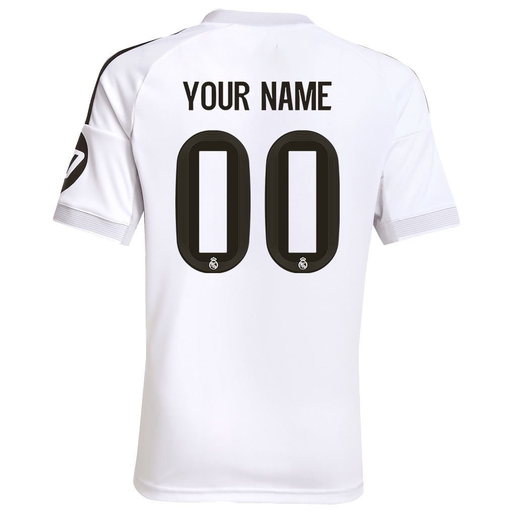 Real Madrid 25/26 Personalized Home YOUTH Jersey - White