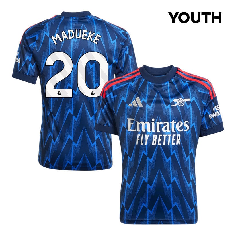 Noni Madueke 20 Arsenal 25/26 Away YOUTH Jersey - Navy Blue