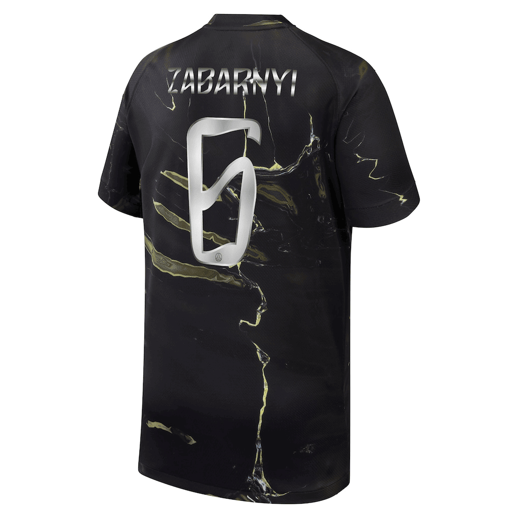 Zabarnyi 6 Paris Saint-Germain Jordan Night Edition 2025/26 Cup Printing Jersey - YOUTH