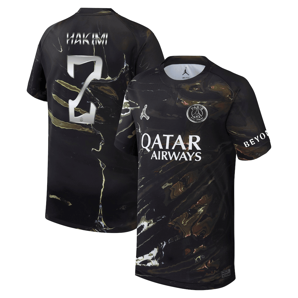 Hakimi 2 Paris Saint-Germain Jordan Night Edition 2025/26 Cup Printing Jersey - YOUTH