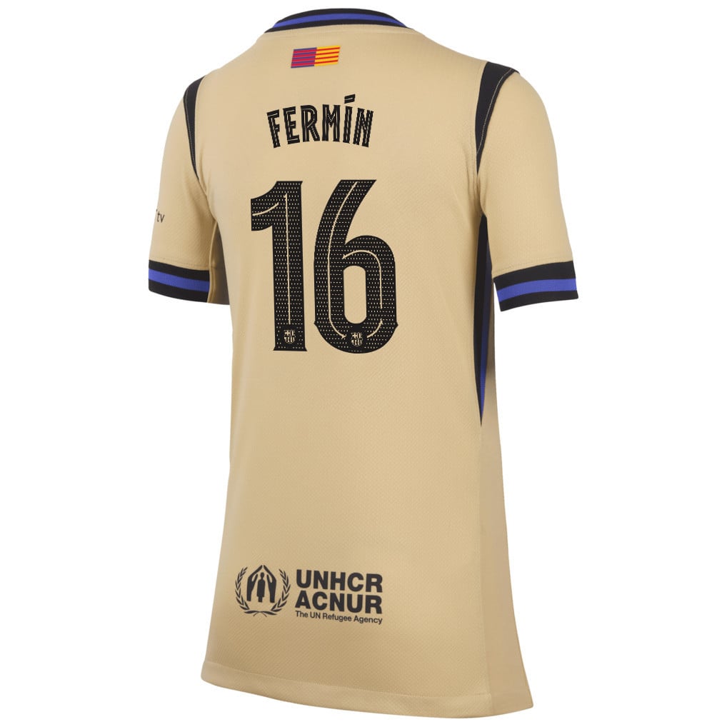 Fermín López 16 Barcelona 25/26 Away YOUTH Jersey - Yellow